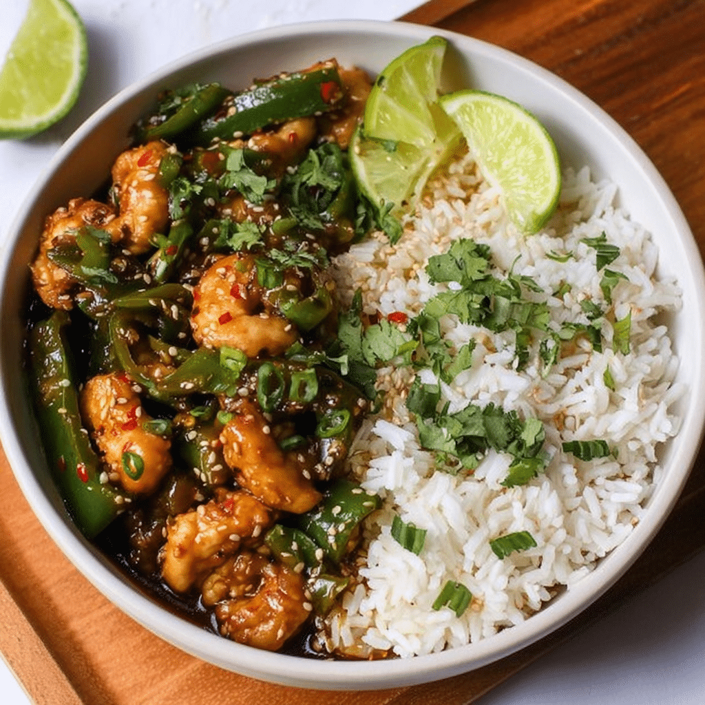 Sweet Chili Chicken Bowls with Coconut Rice