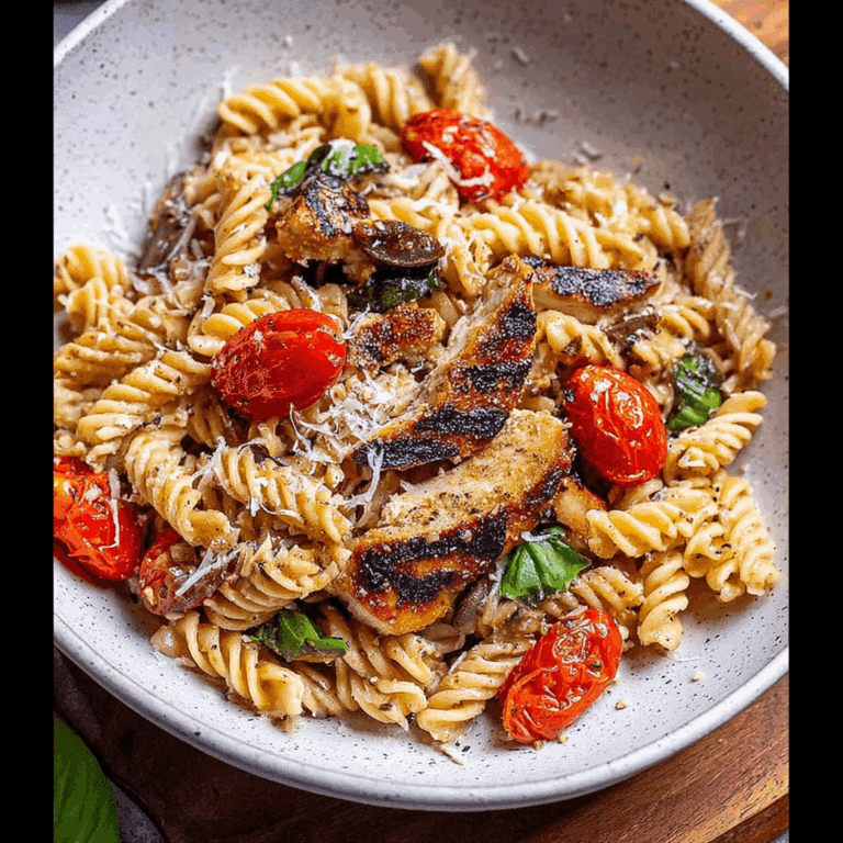 Tomato Basil Pasta with Grilled Chicken