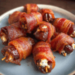 Bacon Wrapped Dates with Goat Cheese