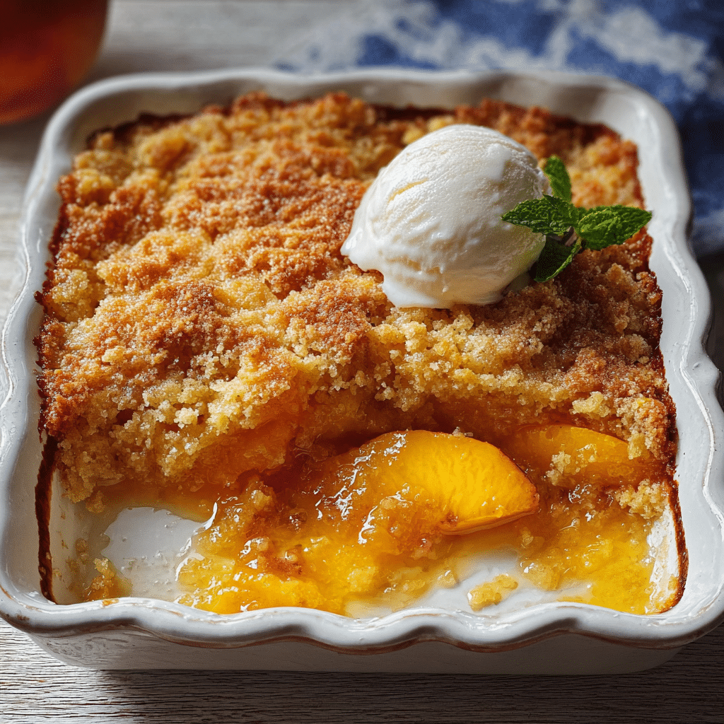 Best Peach Dump Cake
