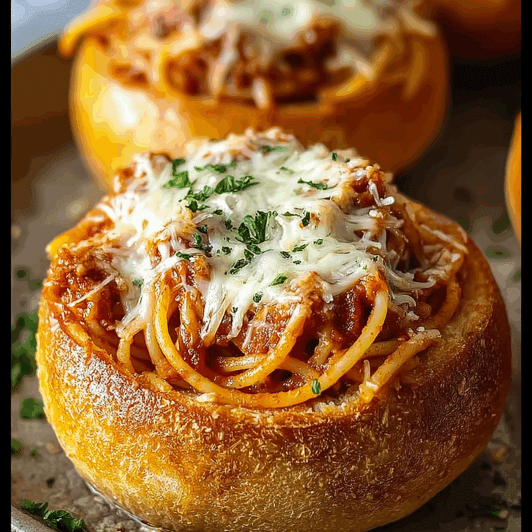 Bread Bowl Spaghetti
