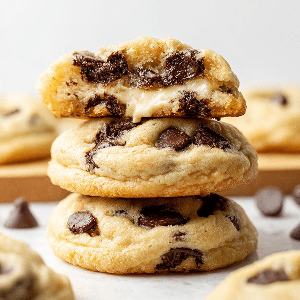 Cheesecake-Filled Chocolate Chip Cookies