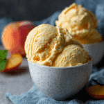 Homemade Peach Ice Cream