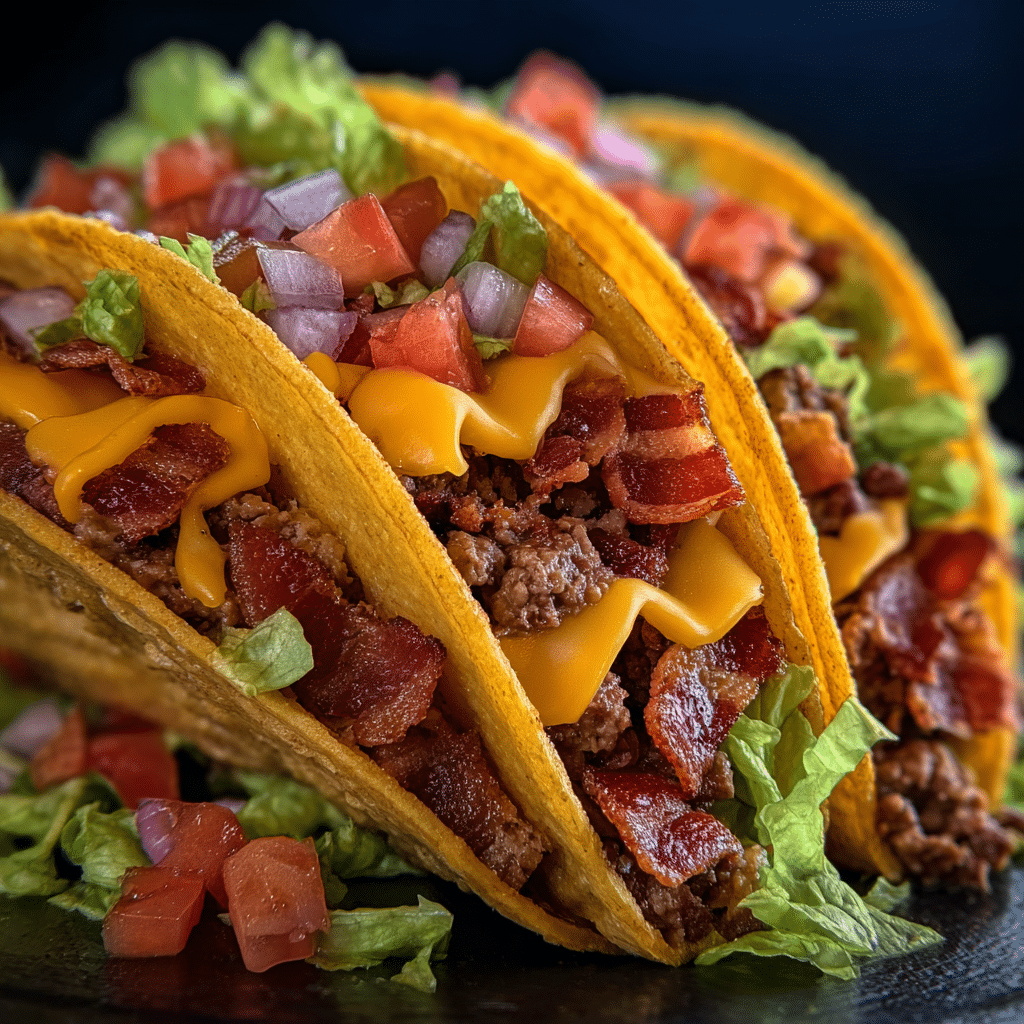 Loaded Bacon Cheeseburger Tacos