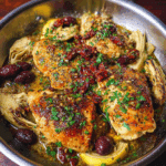 Mediterranean Lemon Chicken with Artichokes & Olives