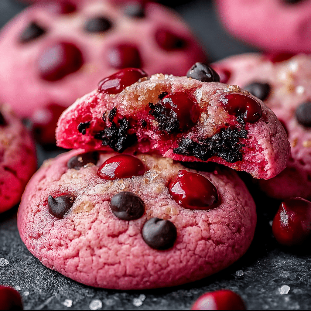 Heavenly Maraschino Cherry Chocolate Chip Cookies