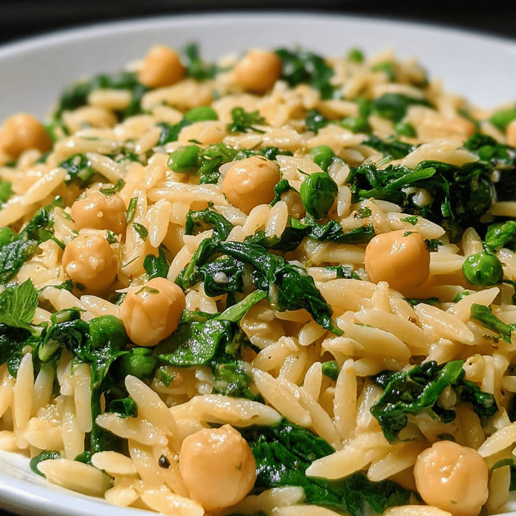 Leek, Pea & Spinach Orzo
