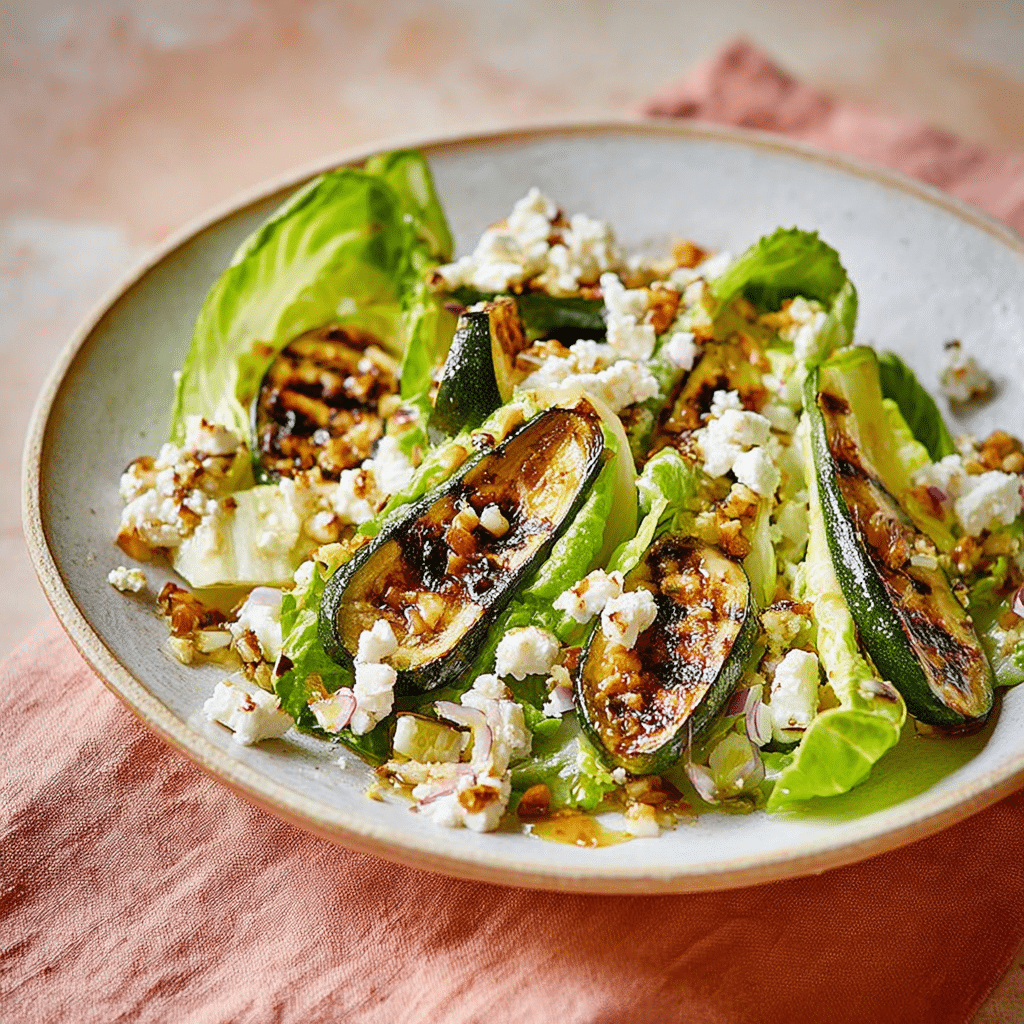 Little Gem, Griddled Courgette & Feta Shake-Up Salad