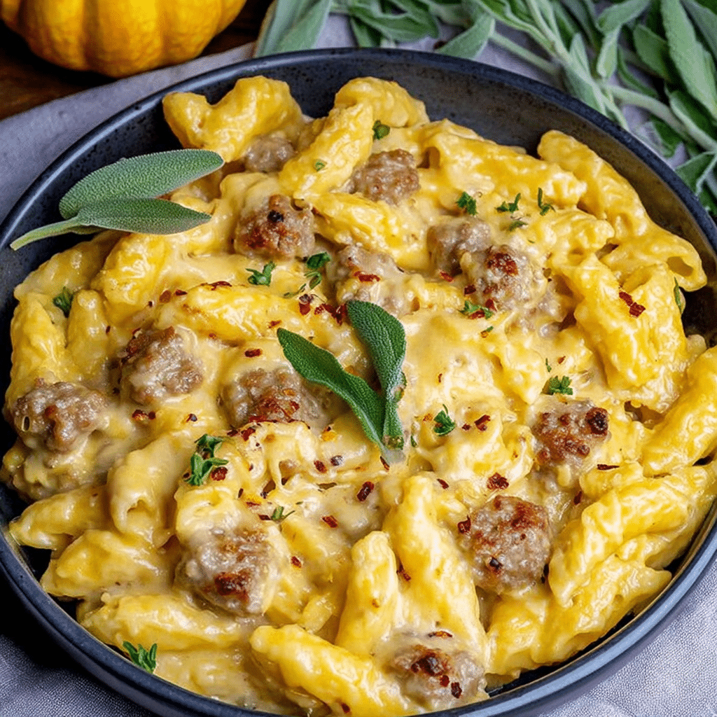Pumpkin Sausage Mac & Cheese