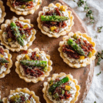 Roasted Red Pepper Asparagus Mini Tarts