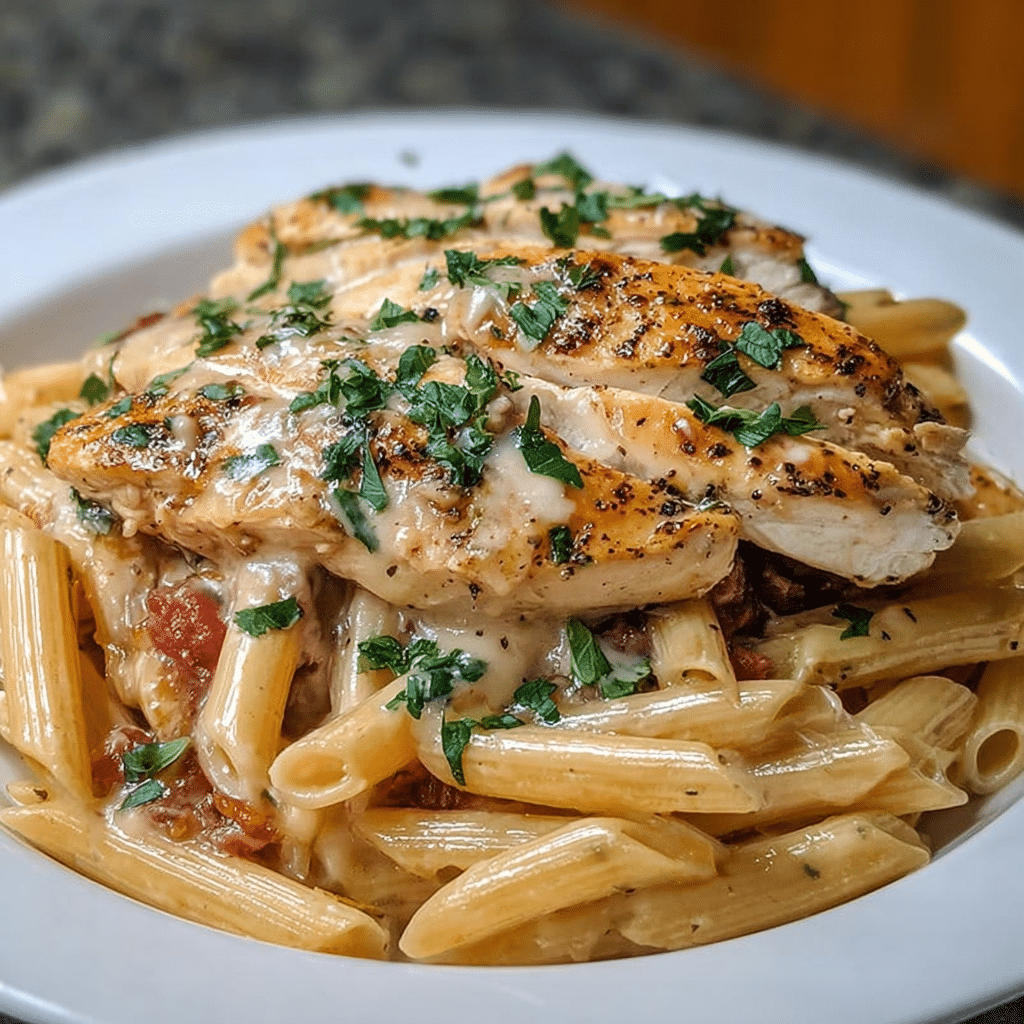 Slow-Cooker Italian Chicken Alfredo Pasta